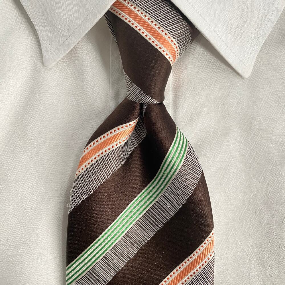 Mens 100% Silk Neck Tie Ermenegildo Zegna Italy 60/3.5